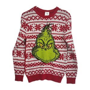 The Grinch pullover Christmas sweater, size youth XL (14-16), large Grinch